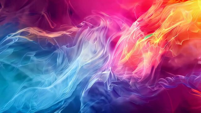Abstract smoke on a multicolored background. Fantasy fractal texture. Digital art.