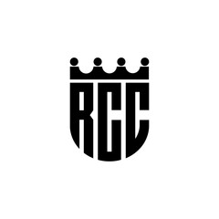 RCC letter logo design with white background in illustrator, cube logo, vector logo, modern alphabet font overlap style. calligraphy designs for logo, Poster, Invitation, etc.