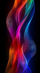 Fototapeta premium A colorful, wavy line that is red, blue, and green
