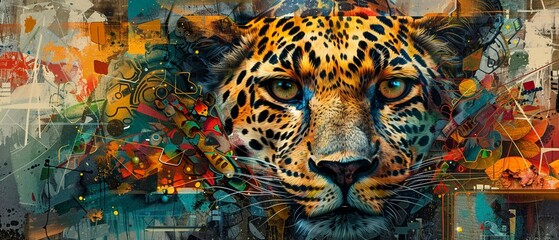 Obraz premium Animals in rich abstract settings wealth and luxury motifs