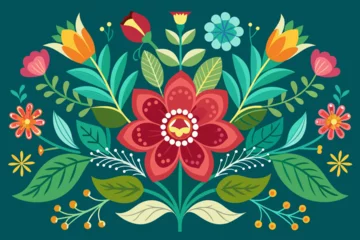 Foto op Plexiglas floral-pattern-design- © mk graphics