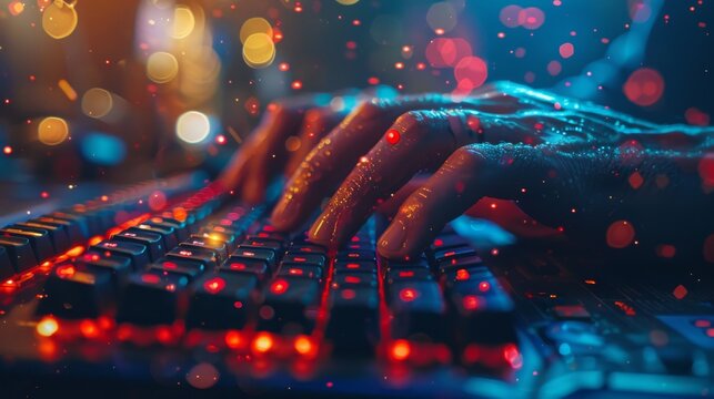 Programmer Typing New Lines of HTML Cod