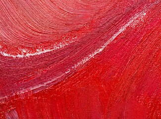 Hand drawn red oil painting background