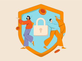 Internet financial management investment flat vector concept operation hand drawn illustration
