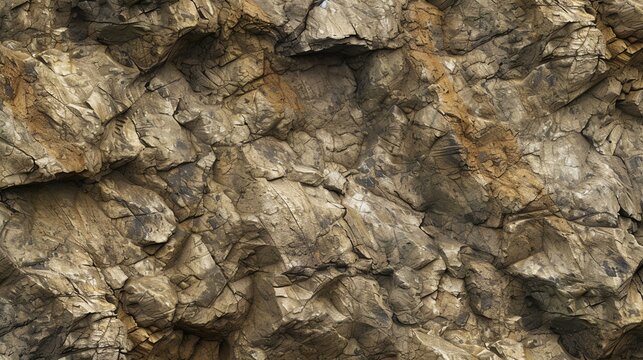 A seamless, high-resolution texture of a brown rock face. The rock is cracked and weathered, with a rough surface.