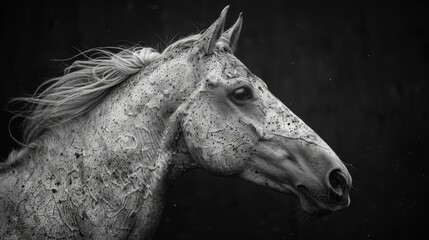 side profile of a horses 