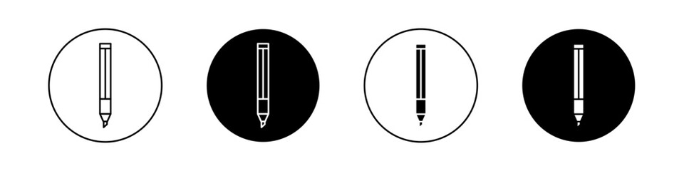 Marker icon set. office highlighter pen vector symbol. important notes text highlight marker sign.