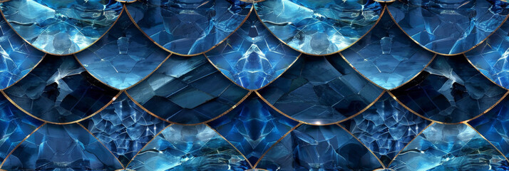 blue natural dragon scale background - obrazy, fototapety, plakaty