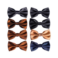 Bow ties isolated on transparent background