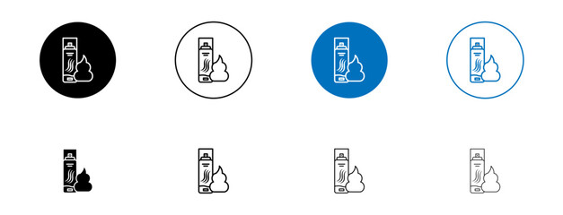 Hair Mousse and Styling Foam Icons. Male Grooming Products and Beard Care Symbols.