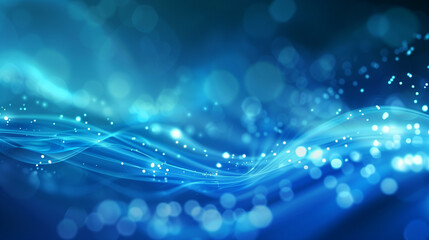 abstract blue background, blue glitter, shiny background with blurred bokeh, winter wallpaper
