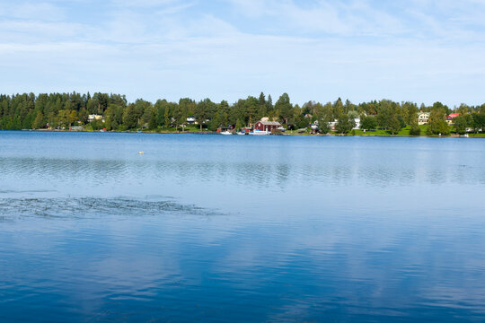 Badestelle mit Blick &uuml;ber den See Str&ouml;ms Vattudal