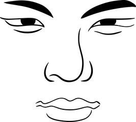 Buddha head silhouette