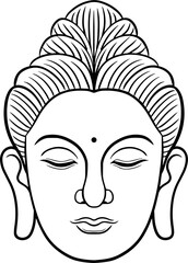 Buddha head silhouette