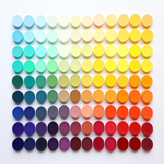 rainbow in the full spectrum of colours on a white background creative with Generative Ai