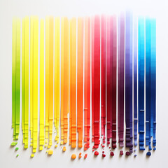 rainbow in the full spectrum of colours on a white background creative with Generative Ai