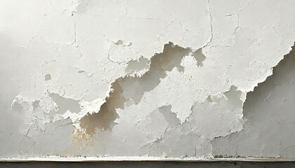 Illustration of White Concrete Wall Texture with part of the paint peeling off.
