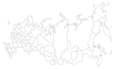 Outline russia map.