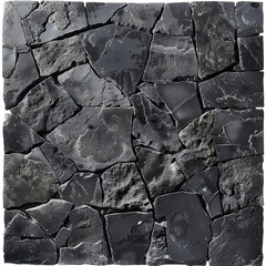 Black stone isolated on white background

