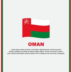 Oman Flag Background Design Template. Oman Independence Day Banner Social Media Post. Oman Cartoon