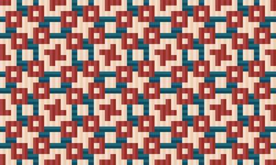 Seamless traditional woven pattern called Anyaman
