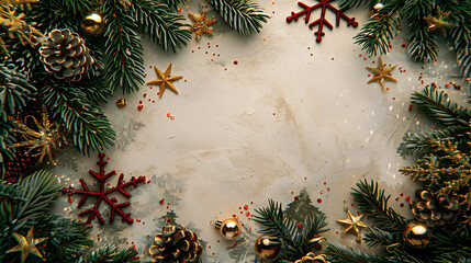 Obraz na płótnie Canvas border background with copy space about christmas -1