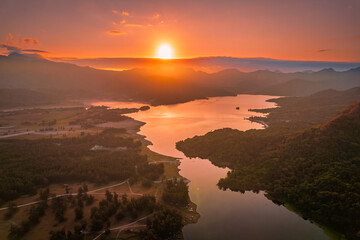 Nature's canvas comes to life as the sun rises over Lake Mapanuepe.