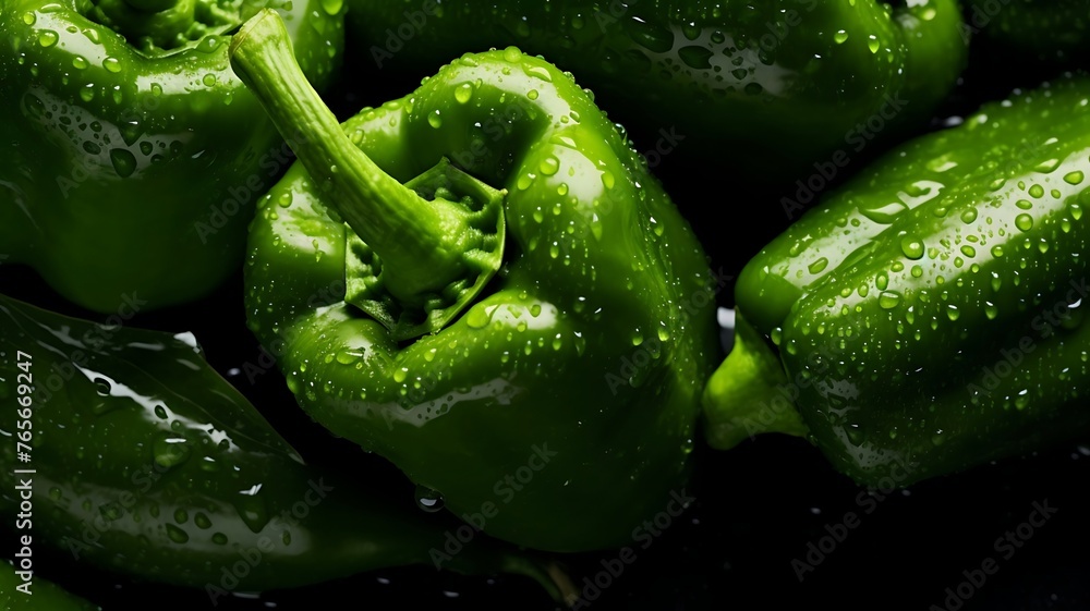 Poster mesmerizing seamless background: vibrant red capsicums enchantingly illuminate the scene, creating a