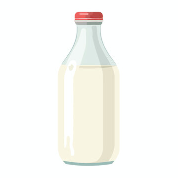 milk bottle icon image flat vector illustration iso
