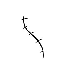 Simbol vektor logo ikon bekas luka