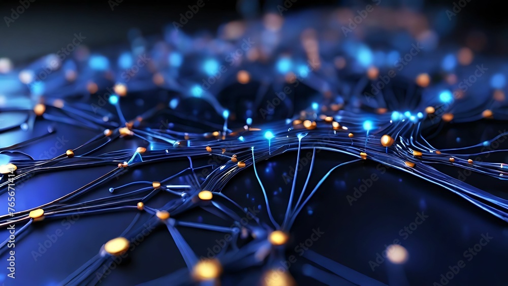 Poster network connection technology abstract background