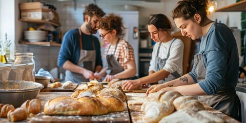 Community Bread Baking Day - obrazy, fototapety, plakaty