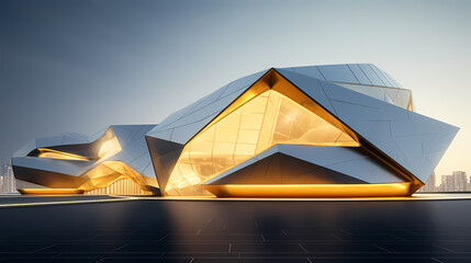 Modern polygonal building exterior design