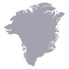 Greenland map silhouette.