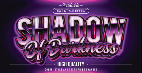 Editable text style effect - Shadow of Darkness text style theme.