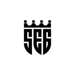 SEG letter logo design in illustration. Vector logo, calligraphy designs for logo, Poster, Invitation, etc.