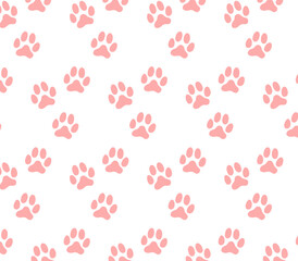 Dog footprints continuous picture background, dog footprints, cat, footprints, continuous picture, background, cute,