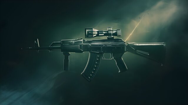 M416 gun with extended mag and scope