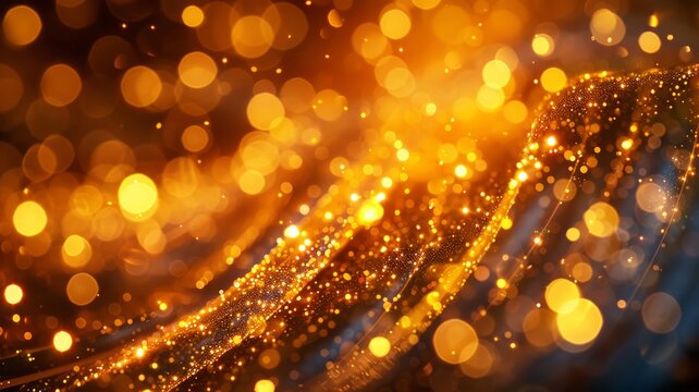 Golden filament twists radiating warmth in subdued light