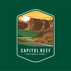 Capitol Reef National Park Emblem patch logo illustration