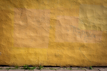 Old vibrant yellow wall