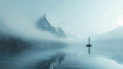 Minimalist landscape photography, capturing nature