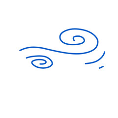 Doodle wind moving line