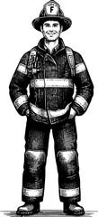 Fire Fighter Illustration