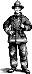 Fire Fighter Illustration