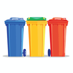 Plastic container for plastic trashes. Color contai