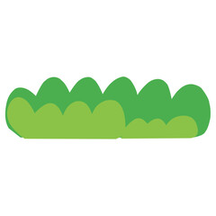 Obraz premium Vector bush green grass ,Simple flat illustration isolated on white background.
