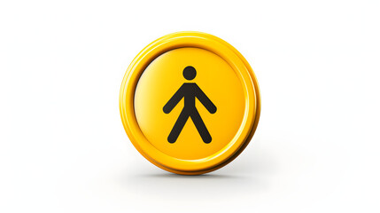 Pedestrian Crossing Sign icon 3d