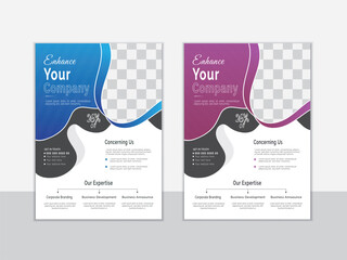 Poster cover book design template with space for photo background, Use for annual report, proposal, portfolio, brochure, flyer, leaflet, catalog, magazine, booklet.