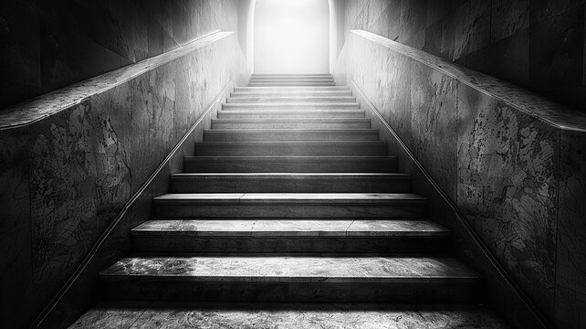 Stepping up an imagined staircase to success in grayscale